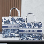 D Book Tote ( Blue Coconut Tree )