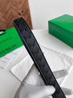 2025 New Woven Leather Belt — Small Grid Hand-Weave Design