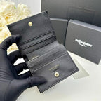 Folded Leather Wallet with Card Holder