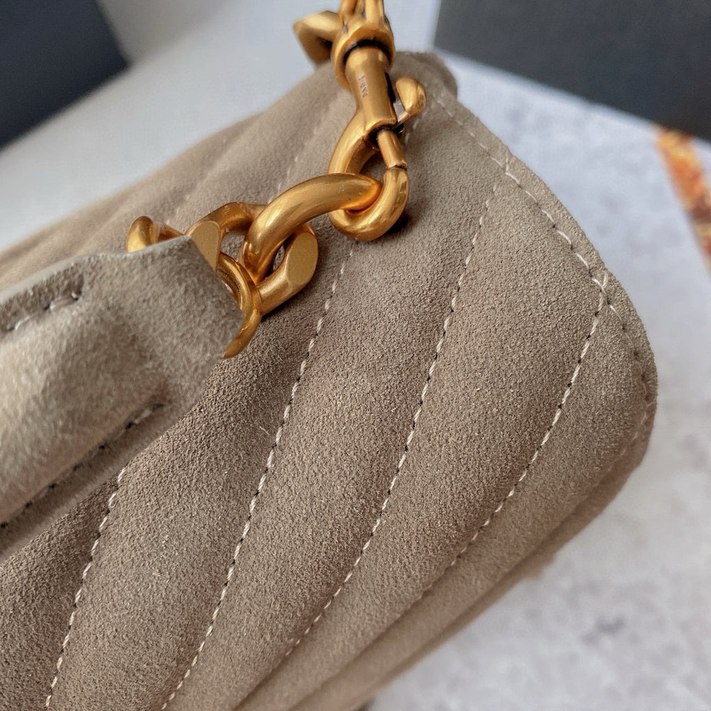 Monogram Messenger Bag | Suede with Tassel Accent