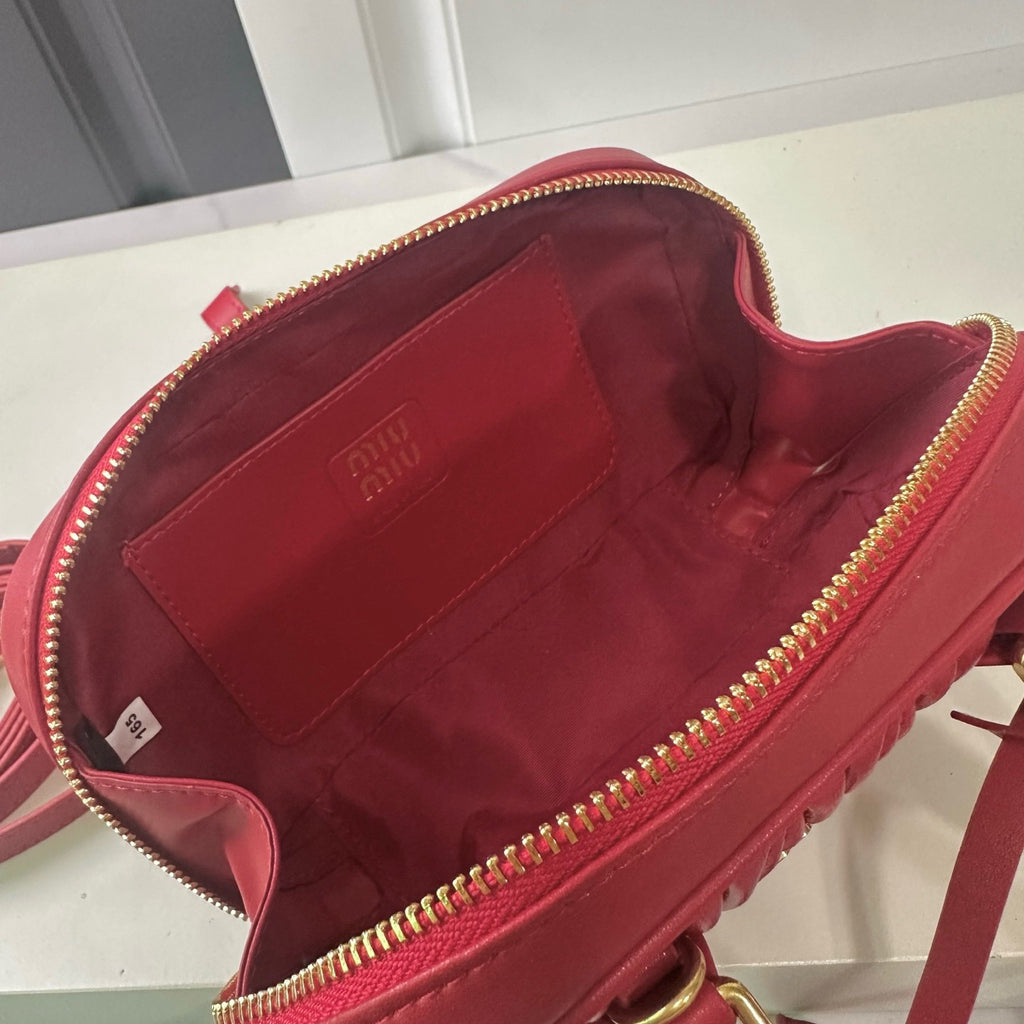 Mini Lambskin Ruched Shoulder Bag