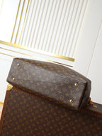 Luxury Monogram Canvas Hobo Tote – Large Capacity Shoulder Bag
