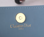 Premium Lambskin Compact Wallet with Crystal Hardware – New Season Collection
