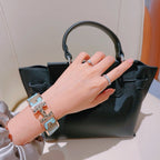 Enamel Wide Bangle Bracelet | 20mm Handcrafted Edition