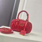Mini Lambskin Ruched Shoulder Bag