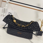 Medium Raffia & Leather Ola Handbag (Premium Quality)