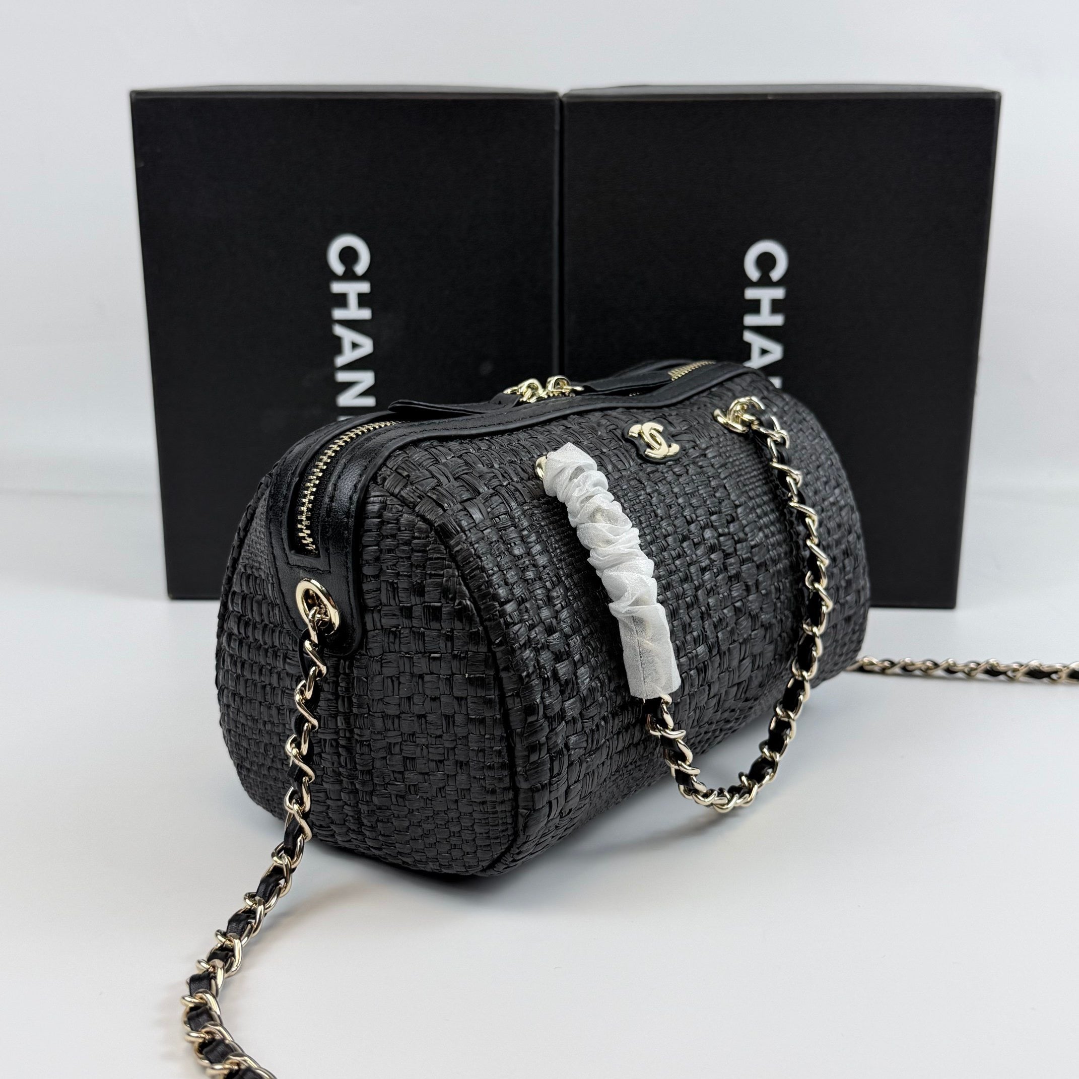 Raffia Bowling Bag | Woven Summer Shoulder Bag