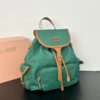 Large Canvas & Leather Backpack – Collegiate Style, 29.5cm