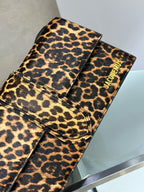 Mini Leopard Print Shoulder Clutch Bag | Convertible Design in Genuine Leather