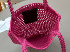 Premium Raffia Leather Tote Bag