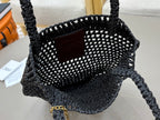Premium Raffia Leather Tote Bag