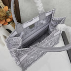 D Book Tote ( Gray Butterfly )