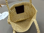 Premium Raffia Leather Tote Bag