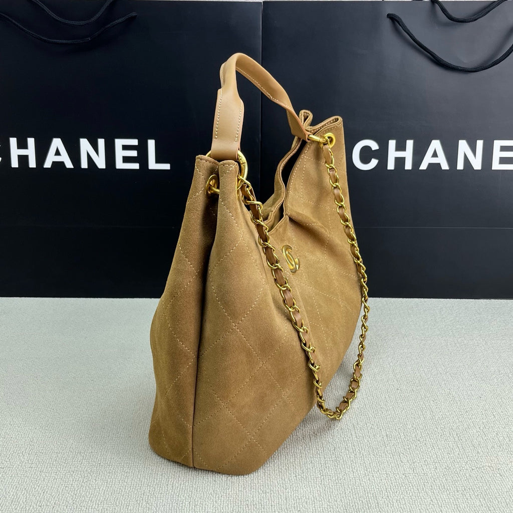 Quilted Suede shoulder bag