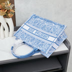 D Book Tote ( light blue butterfly )