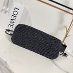 Medium Raffia & Leather Ola Handbag (Premium Quality)