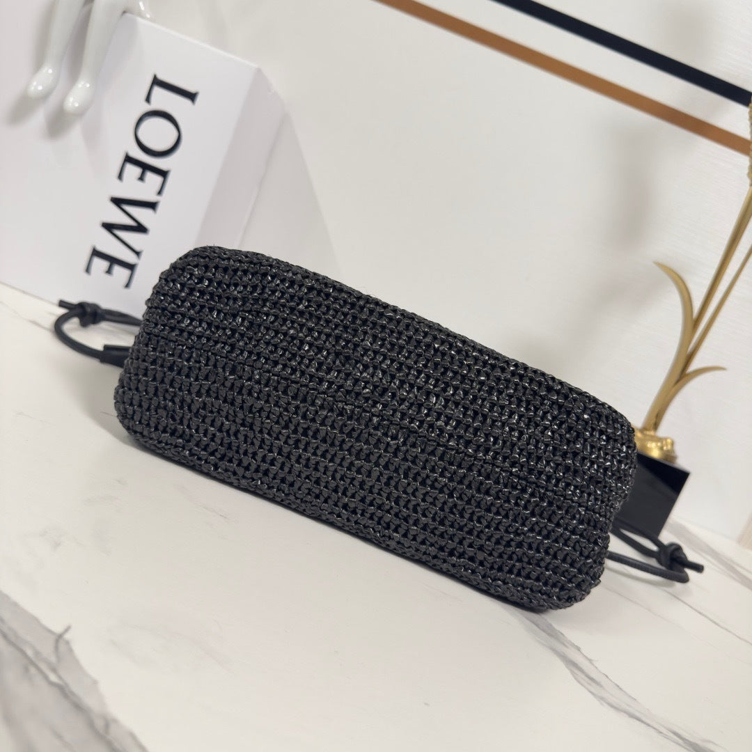 Medium Raffia & Leather Ola Handbag (Premium Quality)
