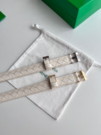 2025 New Woven Leather Belt — Small Grid Hand-Weave Design