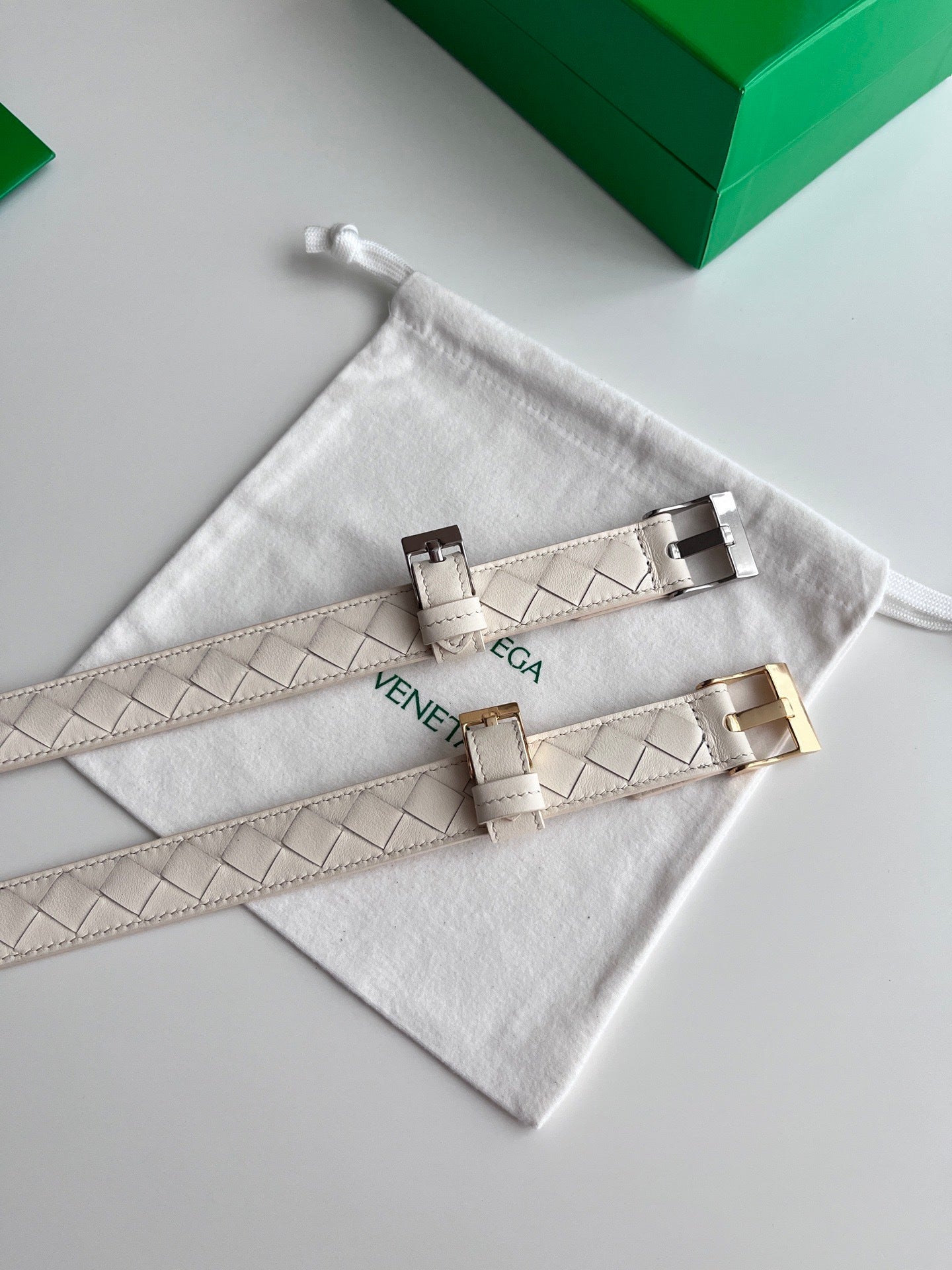 2025 New Woven Leather Belt — Small Grid Hand-Weave Design