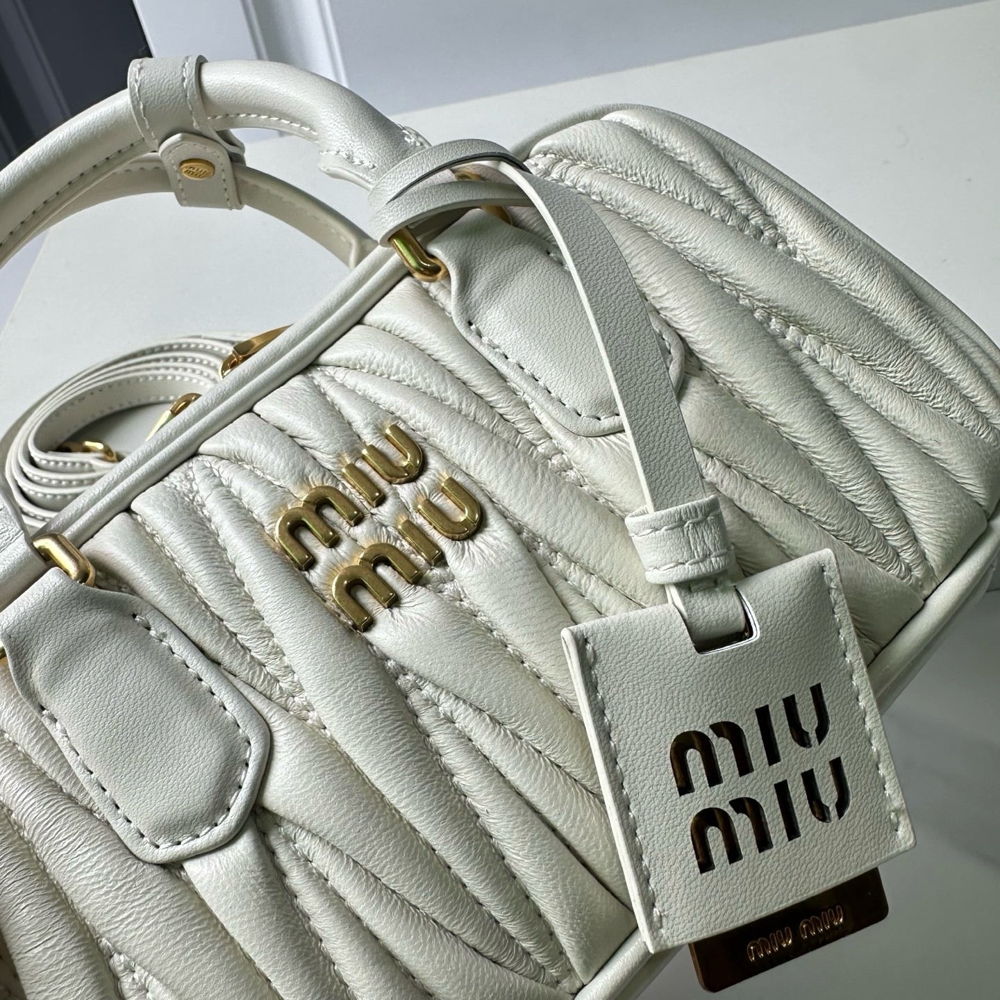 Mini Lambskin Ruched Shoulder Bag