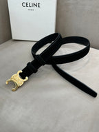 Women’s Suede-Finish Leather Belt — Vintage Inspired Metal Buckle