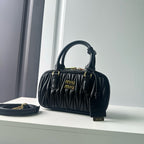 Mini Lambskin Ruched Shoulder Bag