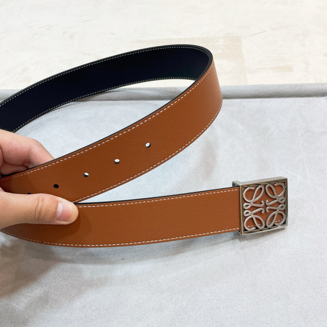 3.8 cm Reversible Calfskin Belt