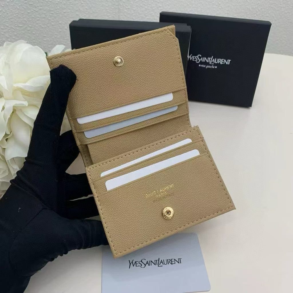 Folded Leather Wallet with Card Holder