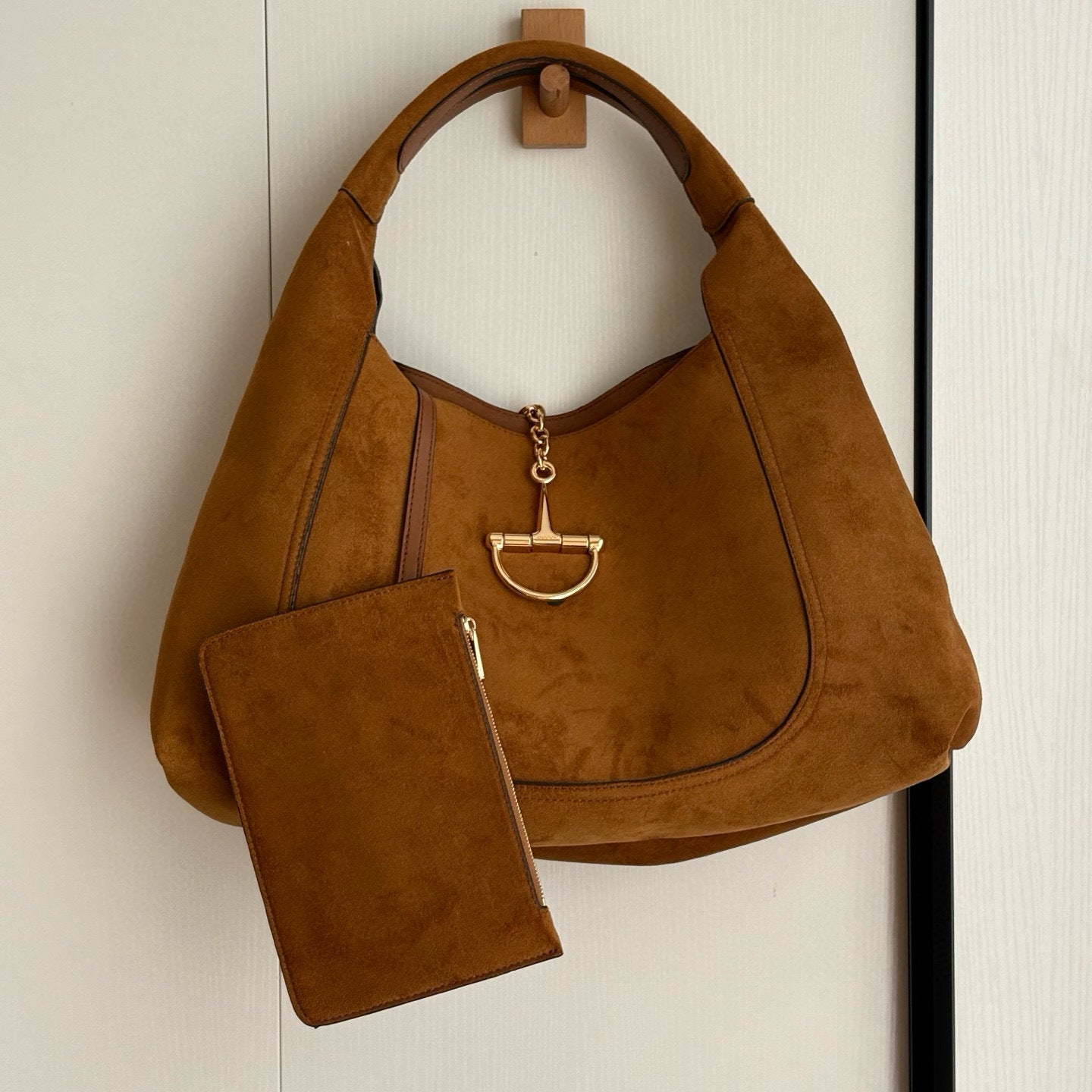 Maxi Suede Shoulder Bag : Large