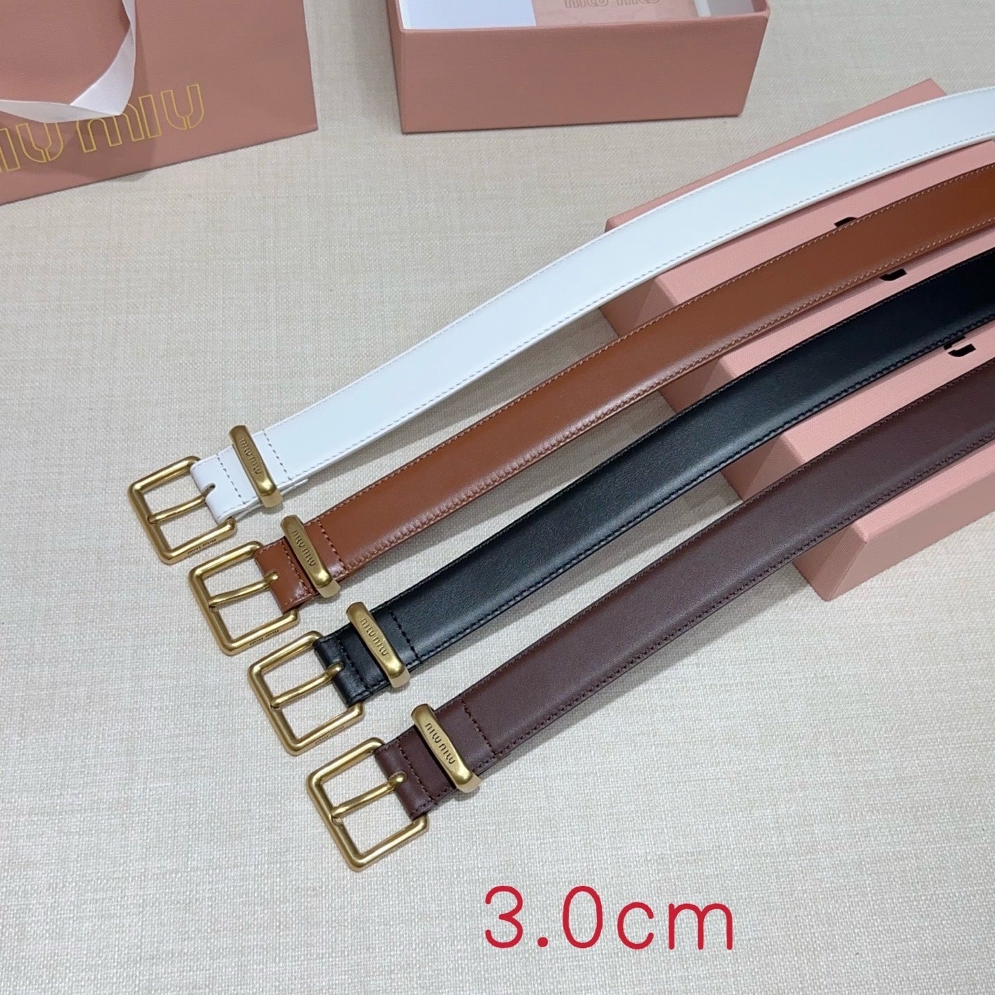 3.0cm Double-Sided Genuine Leather Belt