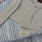 Knitted Plaid Shirt & Skirt Set – Early Spring Collection