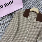 Knitted Plaid Shirt & Skirt Set – Early Spring Collection