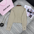Knitted Plaid Shirt & Skirt Set – Early Spring Collection