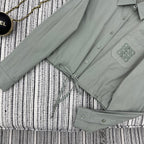 Lapel Shirt & Wide-Leg Pants Set.