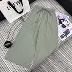 Lapel Shirt & Wide-Leg Pants Set.